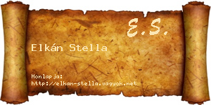Elkán Stella névjegykártya
